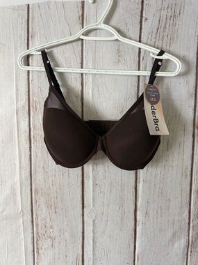 WonderBra T-Shirt Bra with Mesh Trim Detail - Brown - 34D